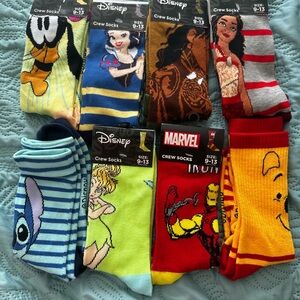 Disney Character Crew Socks Set - Multicolor